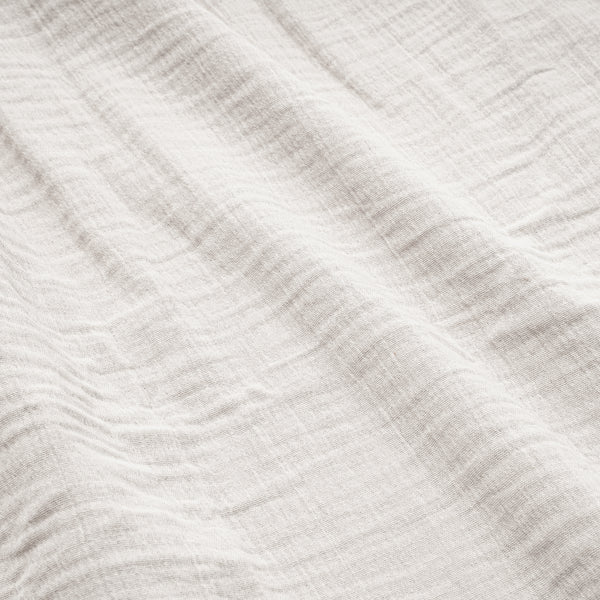 Cotton muslin bed linen, Ivory