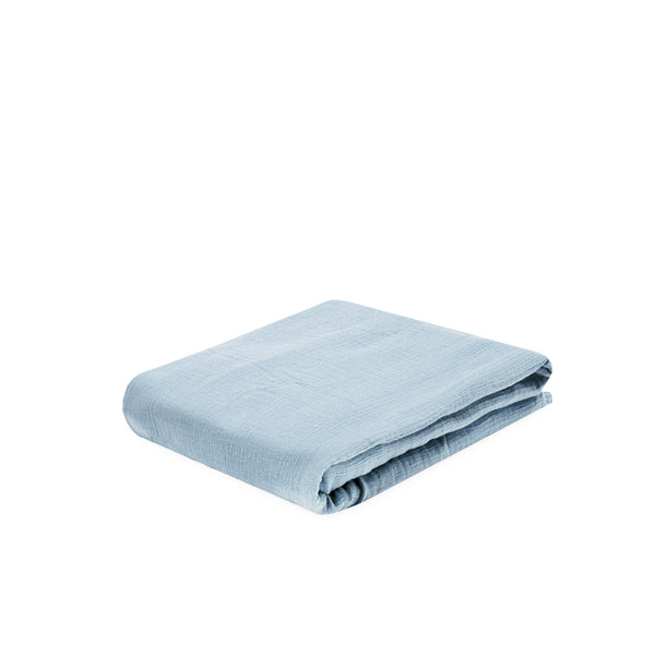 Musselin Spannbettlaken, denim