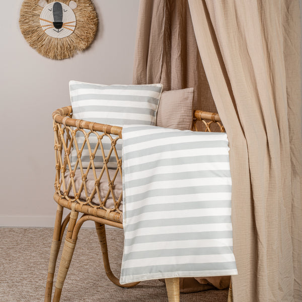 Organic bed linen, stripes