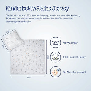 Jersey Bettwäsche Savanne Grau