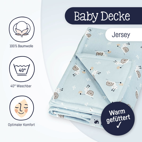 Lined jersey blanket, snail