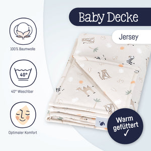 Jerseydecke gefüttert, Savanne beige