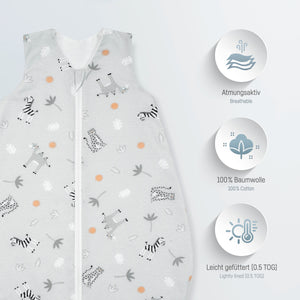 Jersey summer sleeping bag - Savanna Grey