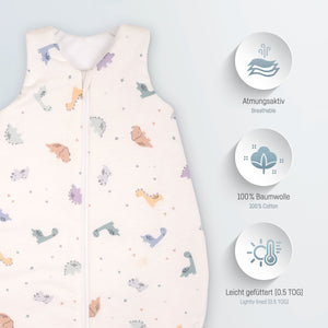 Jersey summer sleeping bag - Little Dinos