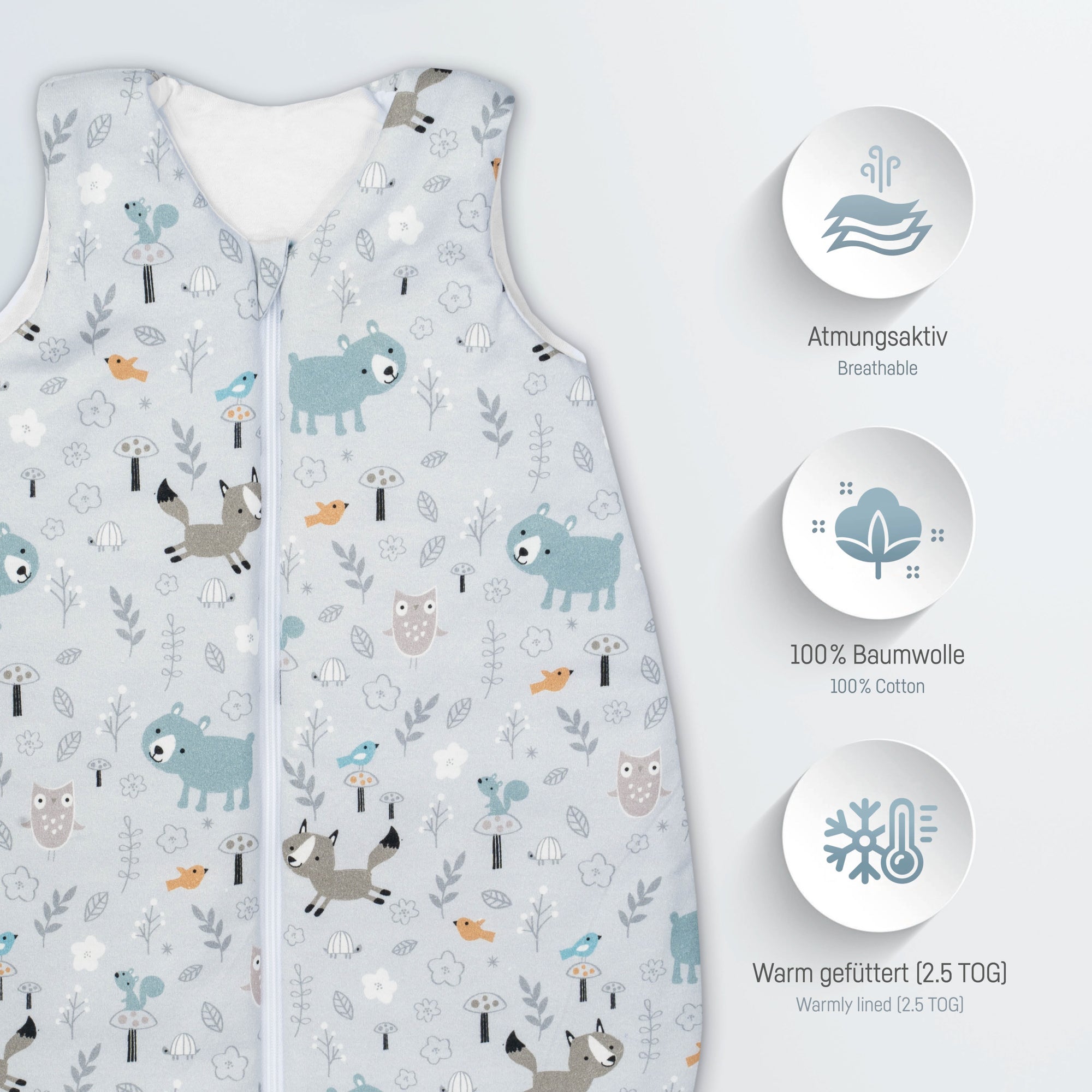schlafsack gefüttert Jersey Schlafsack
