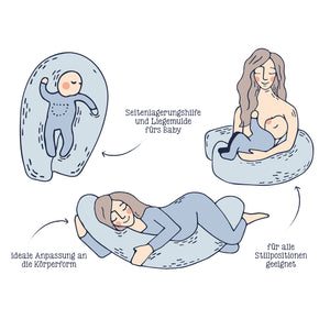 Jersey nursing pillow Twiggy