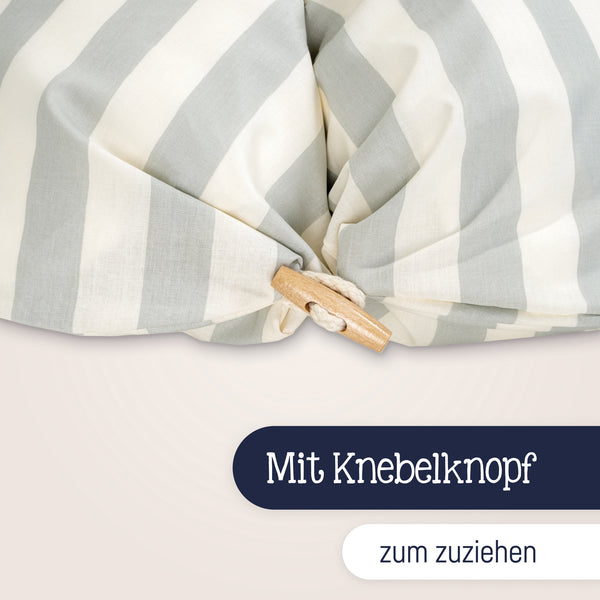 Stillkissen mit Knopf, Organic Stripes