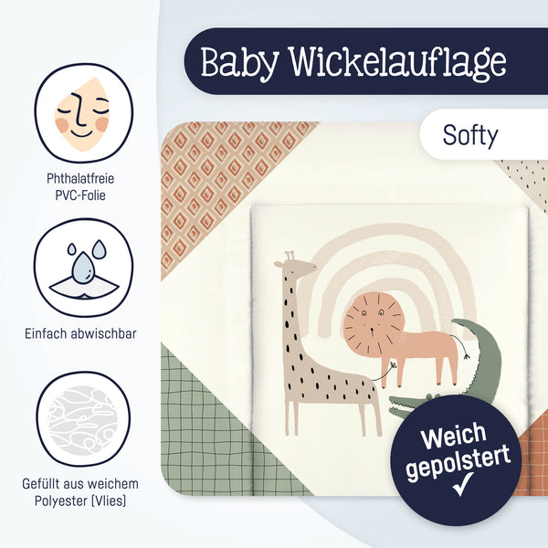 Wickelauflage "Softy", Wild Friends