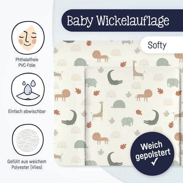 Wickelauflage "Softy", Wild Friends Allover