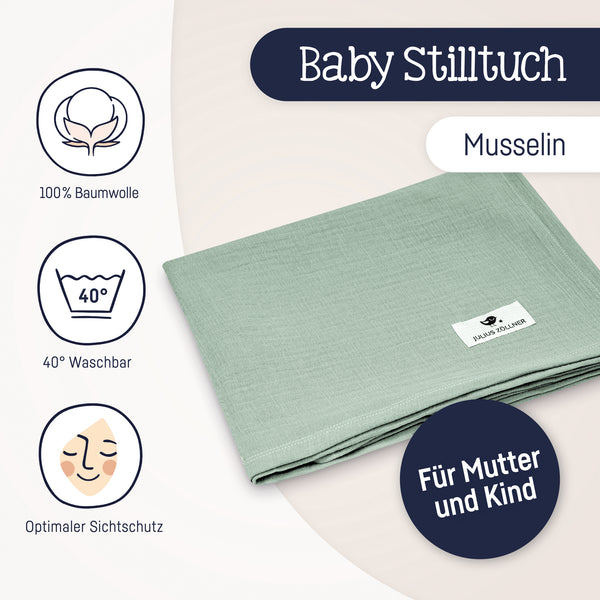 Nursing cloth muslin green