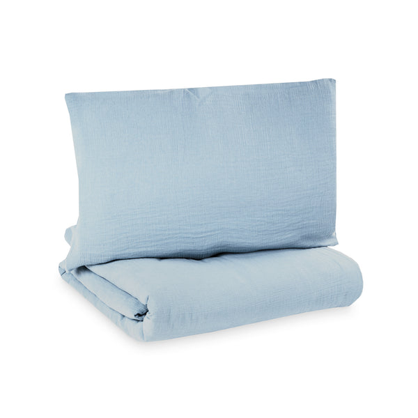 Bettwäsche aus Baumwollmusselin, denim