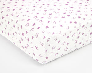 Jersey fitted sheet for baby mattresses 60x120 to 70x140cm, denim