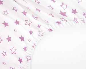 Jersey fitted sheet for baby mattresses 60x120 to 70x140cm, denim