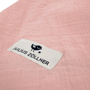 Nursing pillow cover made of cotton muslin, dusty rose