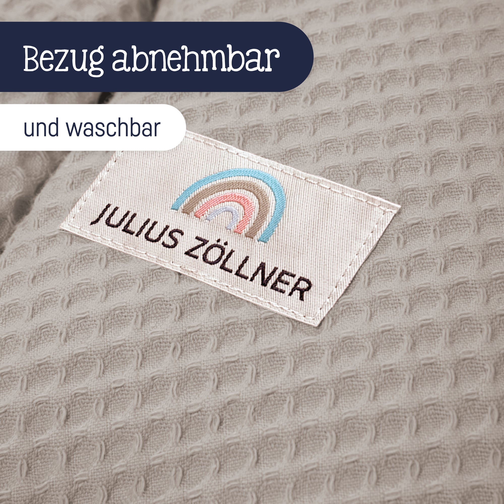 Stillkissen mit Knopf, Waffelpiqué Seashell – Julius Zöllner GmbH & Co KG