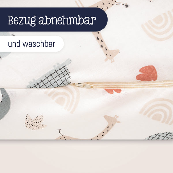 Nursing pillow with button, Organic Wild Friends