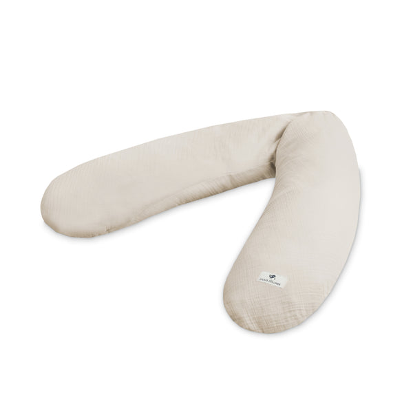 Cotton muslin nursing pillow, sand