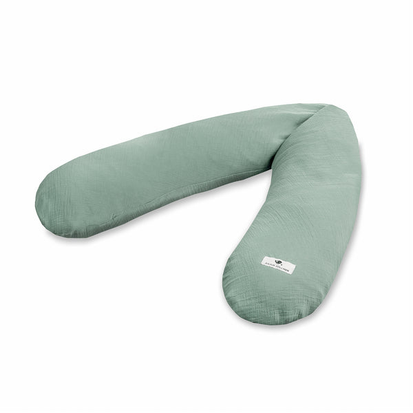 Cotton muslin nursing pillow, green