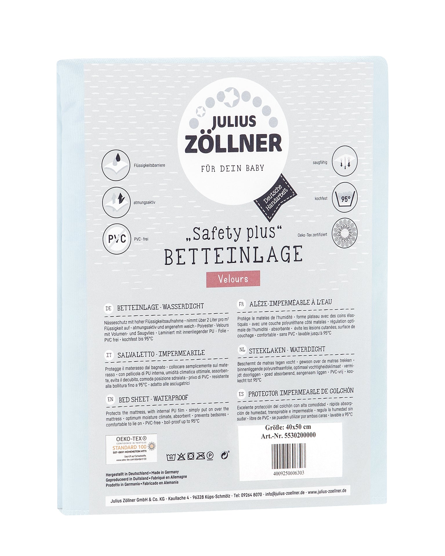 Wasserdichte Betteinlage Safety Plus – Julius Zöllner GmbH & Co KG