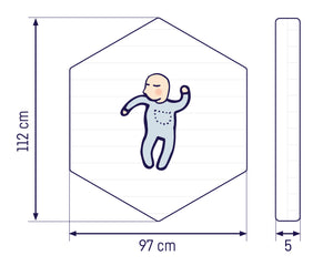 Laufgittermatratze Activity Premium -6eck-