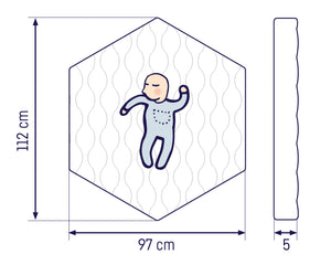 Playpen mattress Activity -hexagonal-