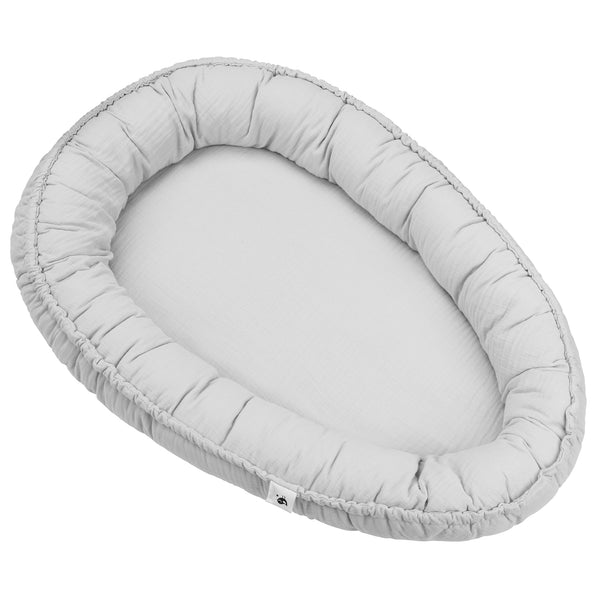 Muslin cuddle nest NIDO, grey