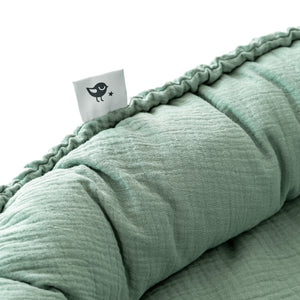 Muslin cuddle nest NIDO, green