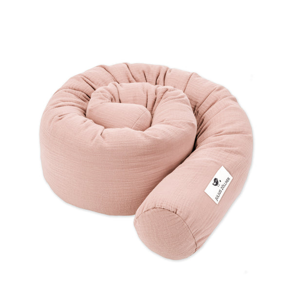 Julius Zöllner Bettschlange aus Baumwollmusselin, Dusty Rose