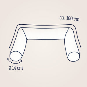 Bettschlange aus Baumwollmusselin, Sand