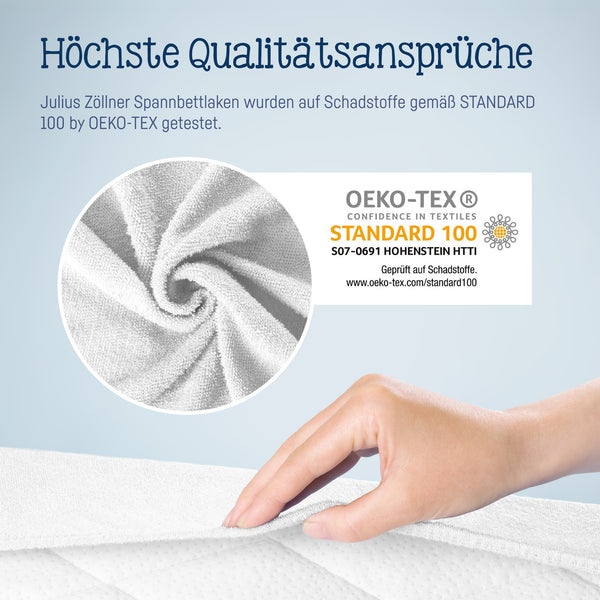 Fottee stretch bed sheets for baby mattresses 60x120 to 70x140cm, white