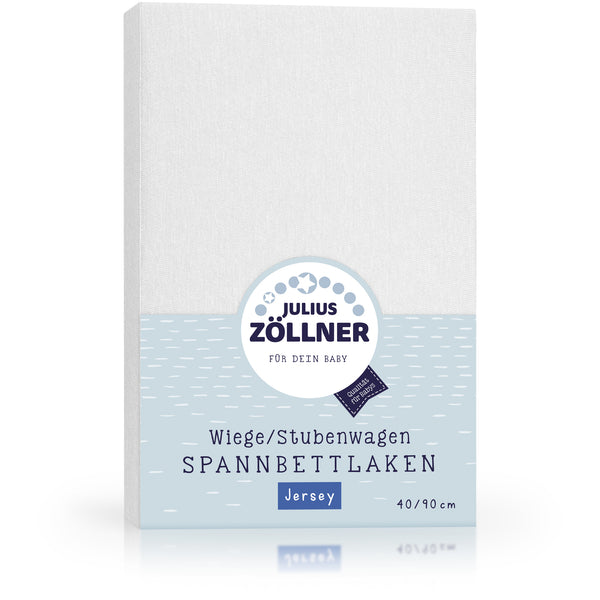 Jersey Spannbettlaken für Wiegen & Stubenwagenmatratzen 90x 40 cm, Weiß
