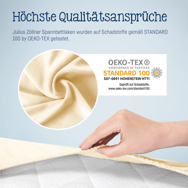 Jersey stretch bed sheets for weighing & Stubenwagenmatratzen 90x 40 cm, Ecru