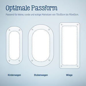 Jersey fitted sheet for cradles and bassinet mattresses 90x 40 cm, Terra