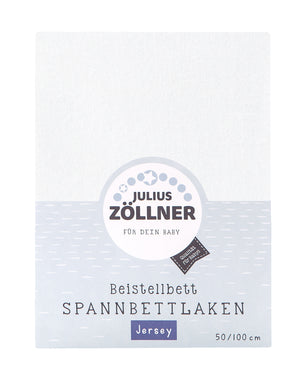 Jersey Spannbettlaken für das Beistellbettchen 50x100cm, Weiß