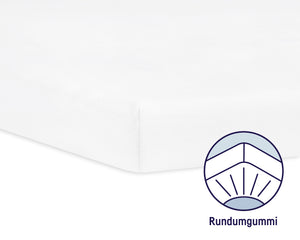 Jersey Spannbettlaken für das Beistellbettchen 50x100cm, Weiß