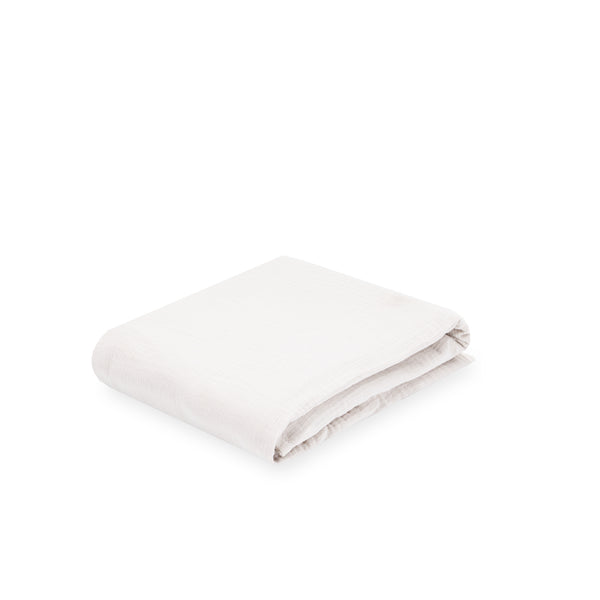 Muslin fitted sheet, Ivory