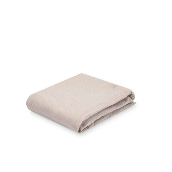 Muslin fitted sheet, sand