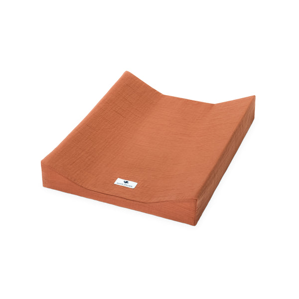 Cover Twisting Pad/2-Keil-Mulde from Musselin, rust