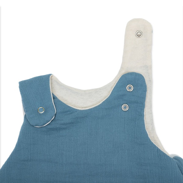 Babyschlafsack aus Baumwollmusselin - Blau
