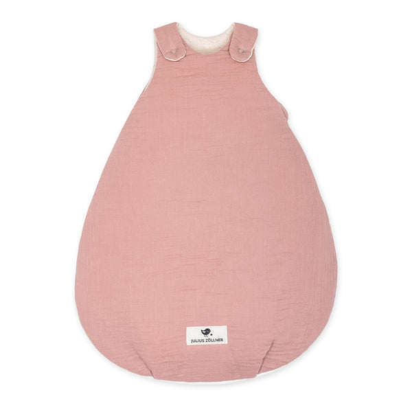 Baby sleeping bag made of cotton - Dusty Rose