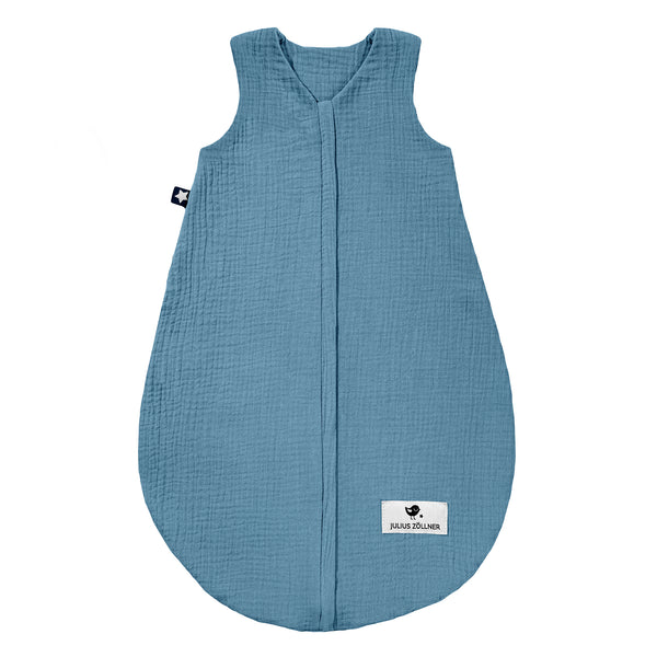 Sommerschlafsack aus Baumwollmusselin, Blau