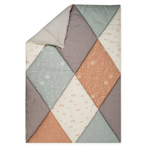 Organic play mat, patchwork