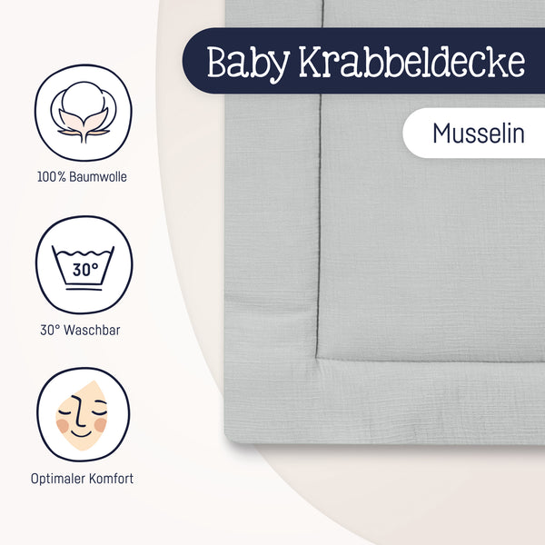 Crawling blanket, gray