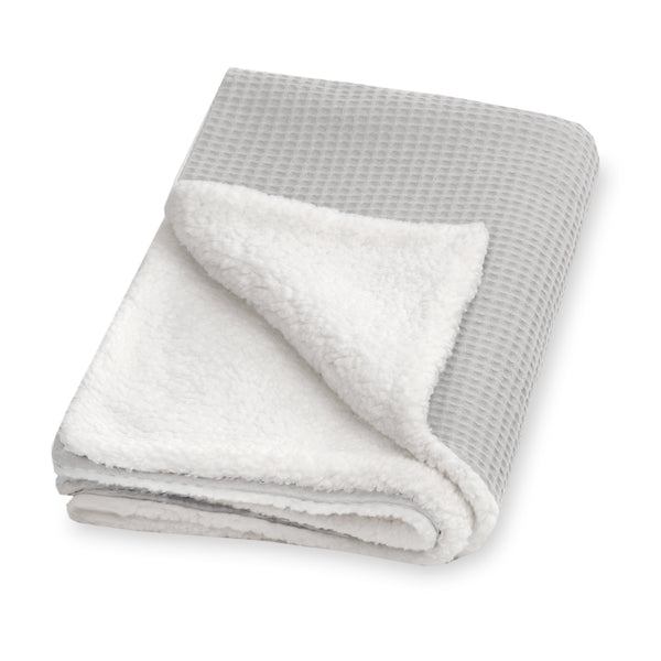 Winter blanket, waffle piqué light grey