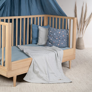 Cotton muslin blanket, grey