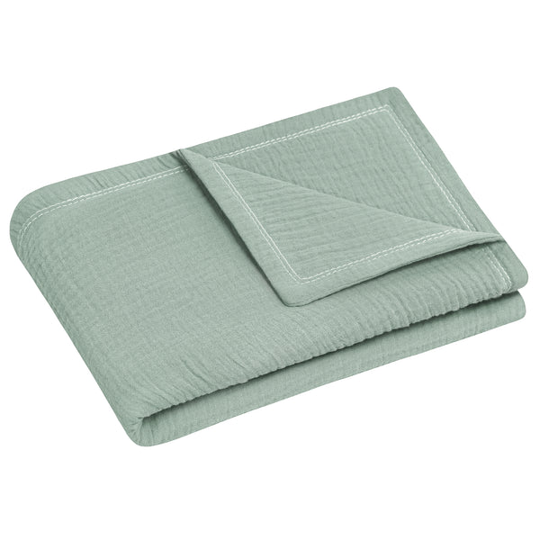 Cotton Muslin Blanket, Green