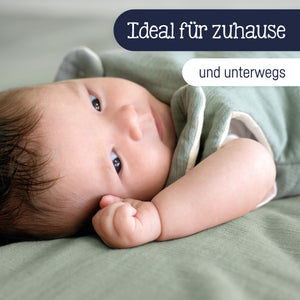 Cotton muslin blanket, green