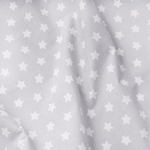 Cot bumper, gray stars