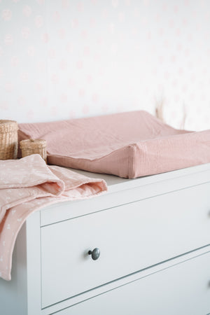 Bezug Wickelunterlage aus Musselin, Dusty rose