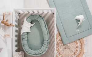 Muslin cuddle nest NIDO, green